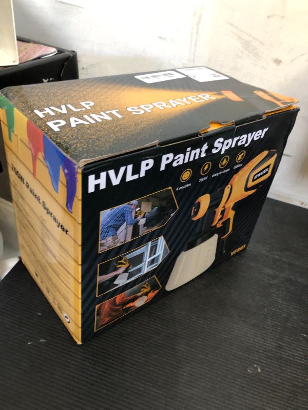 Photo 1 of VONFORN Paint Sprayer, 700W HVLP Spray Gun with Cleaning & Blowing Joints, 4 Nozzles and 3 Patterns, Easy to Clean, for Furniture, Cabinets, Fence, Walls, Door, Garden Chairs etc. VF803