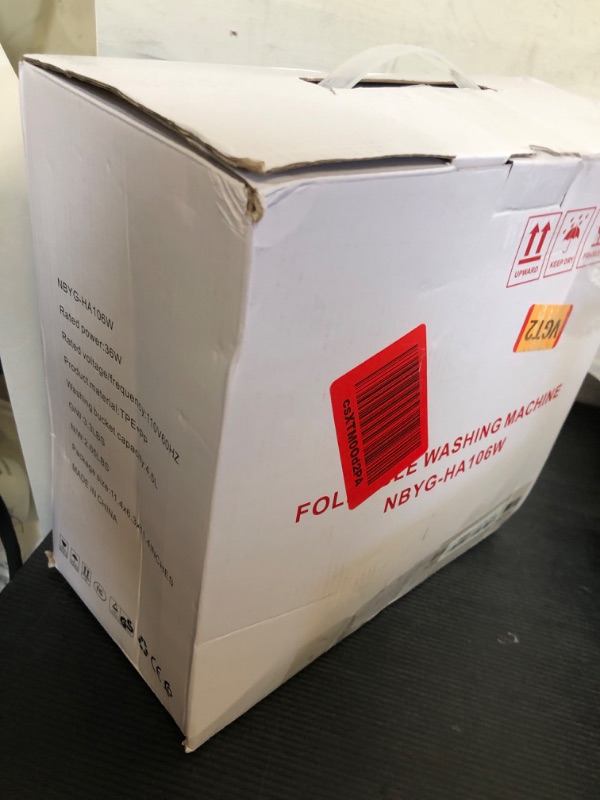 Photo 1 of Erivess Small Portable Washing Machine, 3 Modes Foldable Mini Washer,Capacity Semi-Automatic for Underwear, Baby Clothes, Apartments, Camping, Travel,Purple (White, Mini)