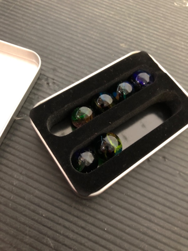 Photo 1 of Marble Genius Collectors Marbles, Glittery Design, 16mm (? Inch), 10 Handmade Glass Marbles, Gifts for Marble Lovers, Gifts for Kids Ages 3+