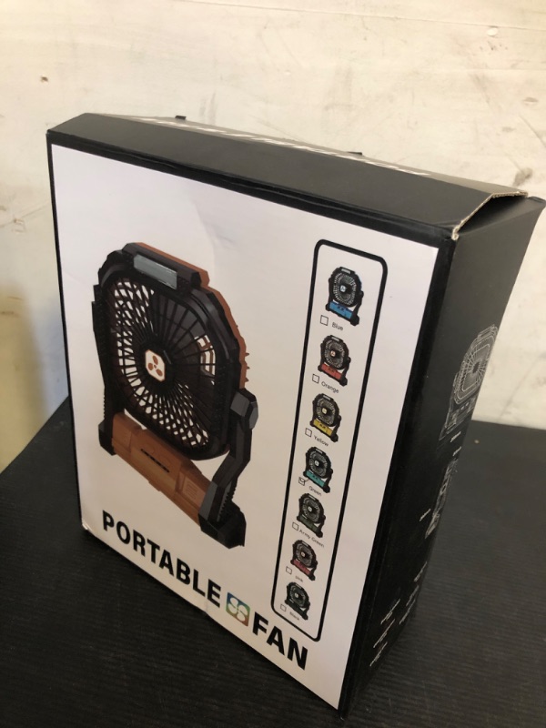 Photo 1 of Portable Fan Rechargeable, 20000mAh Cordless Battery Powered Fan with LED Lantern, USB C Battery Operated for Travel Bedroom Home Camping Tent Office Beach Desk Fishing Table