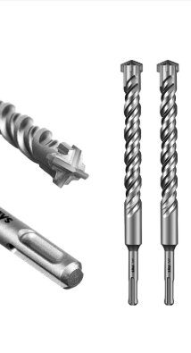Photo 1 of SALI 2PCS 7/8"*10" SDS Plus Rotary Hammer Drill Bit Concrete Drill Bit Kit Cross-Type Double Thread Carbide Material Suitable for Brick, Cement Walls, Stone, Hammer Drill Bits