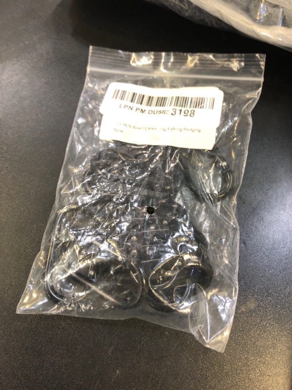 Photo 1 of 15 PCS Small Carabiner Clip Heavy Duty Locking Carabiner Black Chain Connector Clips Aluminum Spring Snap Hook Buckle for Outdoor Hiking Climbing Camping Fishing Hanging