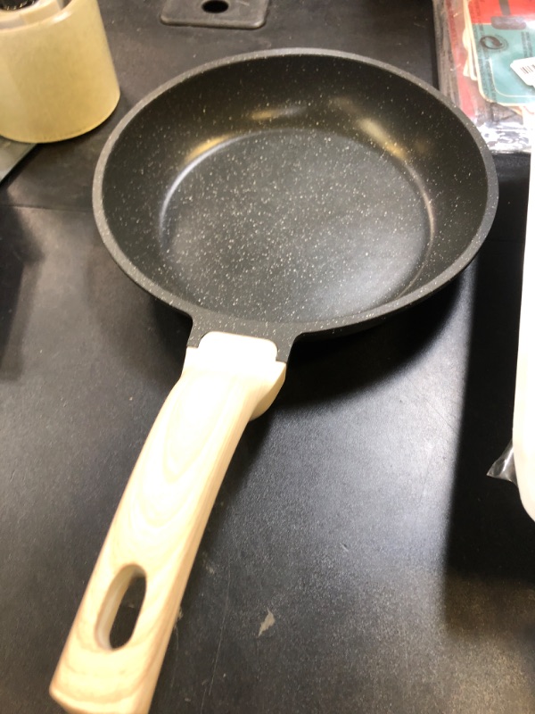 Photo 1 of CAROTE Nonstick Frying Pan Skillet,Non Stick Granite Fry Pan Egg Pan Omelet Pans, Stone Cookware Chef's Pan, PFOA Free,Induction Compatible(Classic Granite, 8-Inch)