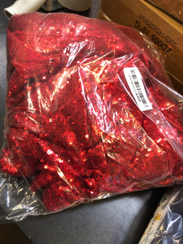 Photo 1 of Hahuho Red Sequin Backdrop Curtain, 4PCS 2FTx8FT Glitter Backdrop Curtain for Parties, Christmas, Wedding, Party Decoration?4 Panels, 2FT x 8FT, Red