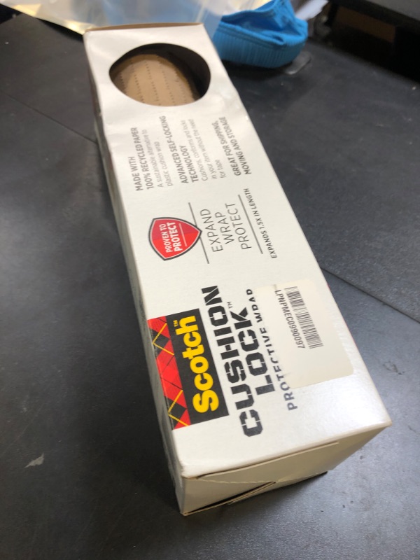 Photo 1 of Scotch Cushion Lock Protective Wrap, 12 in x 50 ft, Sustainable Packaging Solution for Packing, Shipping and Moving, No Scissors or Tape Needed, Great Alternative to Bubble Cushion Wrap (PCW-1250)