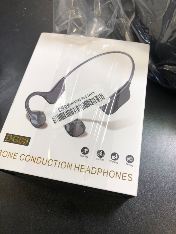 Photo 1 of HOLEEKIC Bone Conduction Headphones, Sports Headphones Wireless Bluetooth 5.3 with Mic, IPX7 Waterproof Sweatproof Open Ear Headphones for Running, Cycling, Gym(Black)