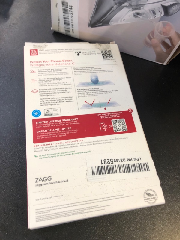 Photo 1 of ZAGG InvisibleShield Glass XTR2 Screen Protector for iPhone 14 Pro Max - Dynamic Island Compatible, with New Anti-reflective Technology, Anti-dust installation, and Ultra Strong Hexiom Impact Technology