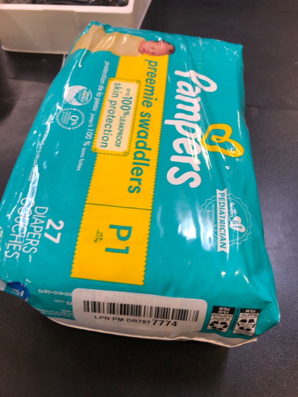 Photo 1 of Pampers Baby Diapers - Swaddlers - Size P1, 27 Count, Ultra Absorbent Disposable Preemie Diaper