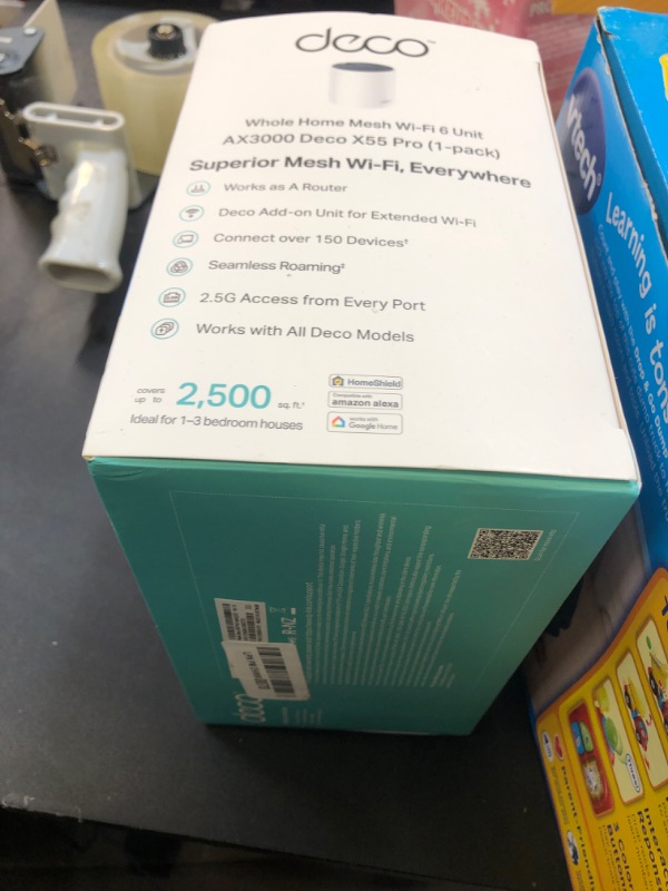 Photo 1 of TP-Link AX3000 Whole Home Wi-Fi 6 Mesh System (Deco X55 Pro) | Up to 2500 Sq.Ft. ?×?.?? WAN/LAN Ports ????? ??? ????+ ???????? 2023 Release (1-Pack)