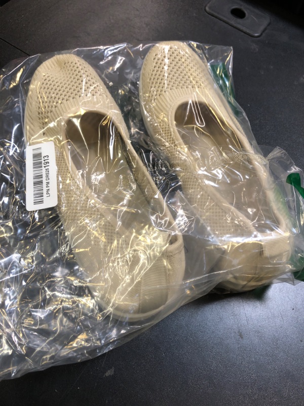 Photo 1 of MUSSHOE Walking Shoes Women Breathe Mesh Slip On Sneakers Women Comfortable Lightweight, Beige 8.5