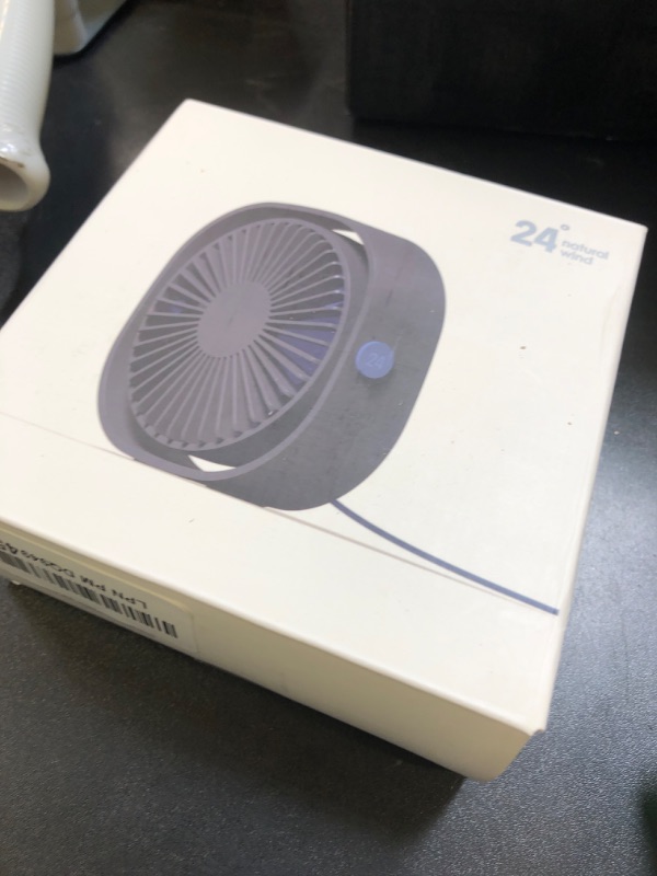 Photo 1 of Simpeak Small USB Fan Small Quiet Portable USB Powered ONLY (No Battery), Cooling 3 Speed Setting 360° Adjustable Swivel Desktop Personal Fan for Home Office Bedroom Outdoor Travel Summer, Blue