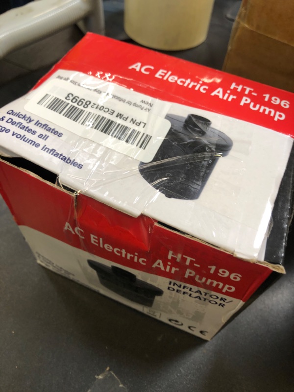 Photo 1 of Air Pump for Inflatables, Air Mattress Pump, Electric Air Pump with 3 Nozzles for Pool Floats, Air Mattress Beds, Inflatable Swimming Pools, Swimming Ring, Vacuum Storage Bag