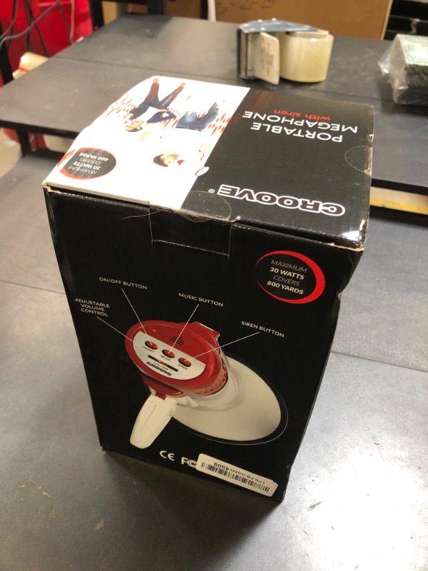 Photo 1 of 30 Watt Megaphone Bullhorn With Siren & Music, Lightweight Mini Bull Horn With Loud Speaker & Volume Control, 800 Yard Voice Range Mega Phone, Cheering Gifts for Kids & Adults Ages 14 15 16+ Years Old
