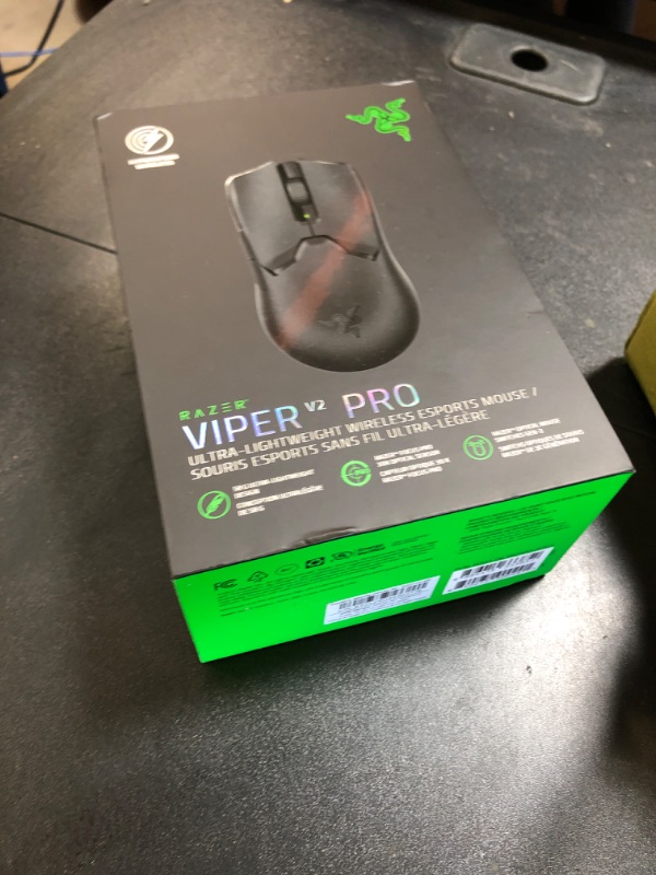 Photo 1 of Razer Viper V2 Pro HyperSpeed Wireless Gaming Mouse: 58g Ultra Lightweight - Optical Switches Gen-3-30K DPI Optical Sensor w/On-Mouse Controls - 90 Hour Battery - USB Type C Cable Included - Black