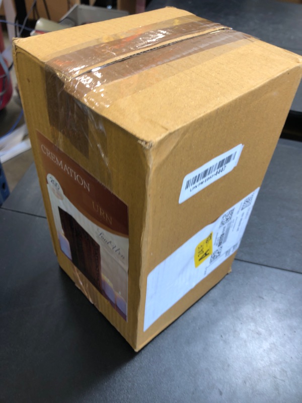 Photo 1 of SOULURNS - Border Engraved Rosewood Cremation Urns for Human Ashes Adult Male Female - Wooden Decorative Urns Box and Casket for Men Women Child - Burial Urn for Adults with Velvet Bag
