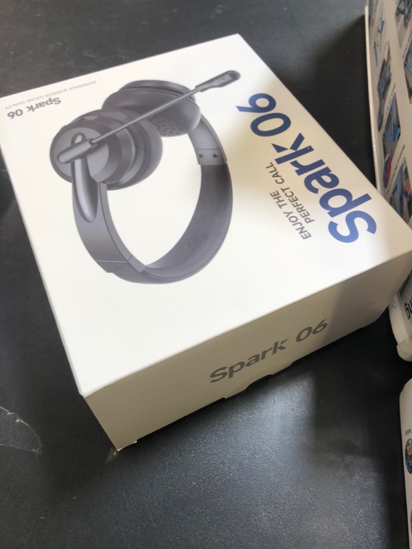 Photo 1 of Wireless Headset with Mic for Work with AI Noise Cancelling Mic for Clear Calls, Bluetooth V5.3 Headphones with Microphone to USB A/C Dongle & Mic Mute for Computer Laptop PC iPhone (Black)