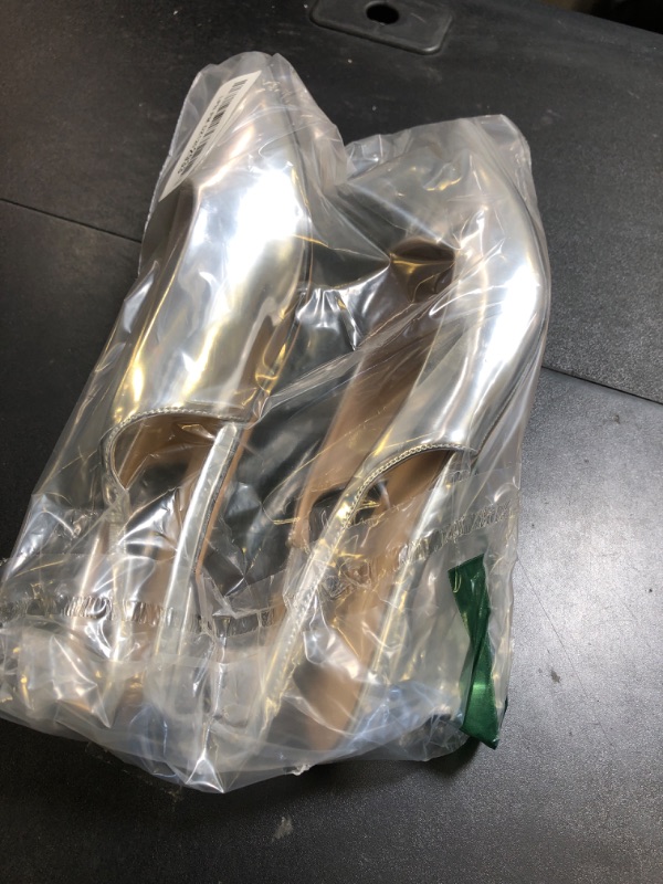Photo 1 of Elisabet Tang 2IN Trendy Closed Toe Slingback Kitten Heels for Women Low Dressy Pumps Wide Width Sexy for Prom Silver Size 9