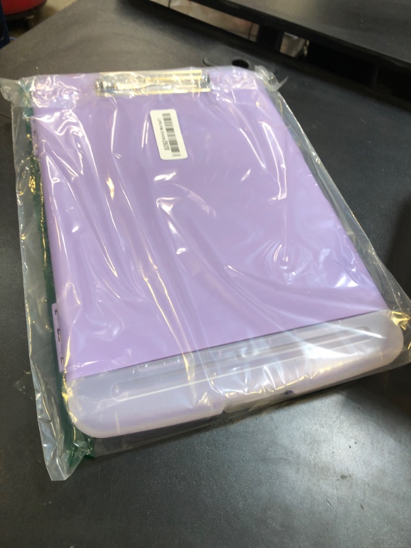 Photo 1 of Clipboard with Storage,A4 Nursing Clipboards with Pen Holder,Heavy Duty Storage Clipboard with Low Profile Clip, Clipboards Folder Side-Opening Clip Boards,Smooth Writing Clip Board (Light Purple)