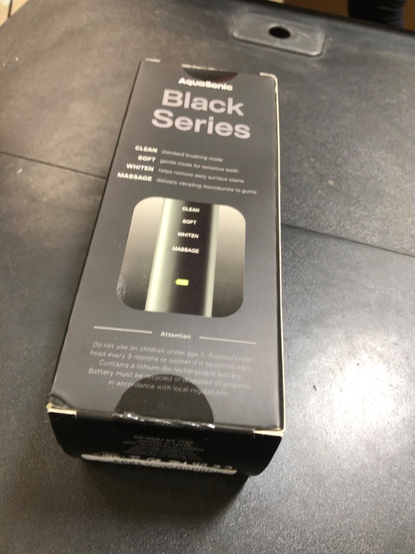 Photo 1 of Aquasonic Black Series Ultra Whitening Toothbrush – ADA Accepted Electric Toothbrush- 8 Brush Heads & Travel Case – 40,000 VPM Electric Motor & Wireless Charging - 4 Modes w Smart Timer