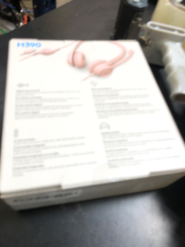 Photo 1 of Logitech H390 Wired Headset for PC/Laptop, Stereo Headphones with Noise Cancelling Microphone, USB-A, in-Line Controls, Works with Chromebook - Rose