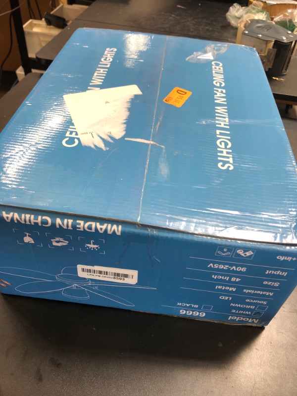 Photo 1 of Surtime 48" Ceiling Fans with Lights-Low Profile Ceiling Fan with Light and Remote/APP Control,Flush Mount,DC Reversible,LED Dimmable Modern Ceiling Fans for Bedroom,Indoor/Outdoor Patio Use(White)