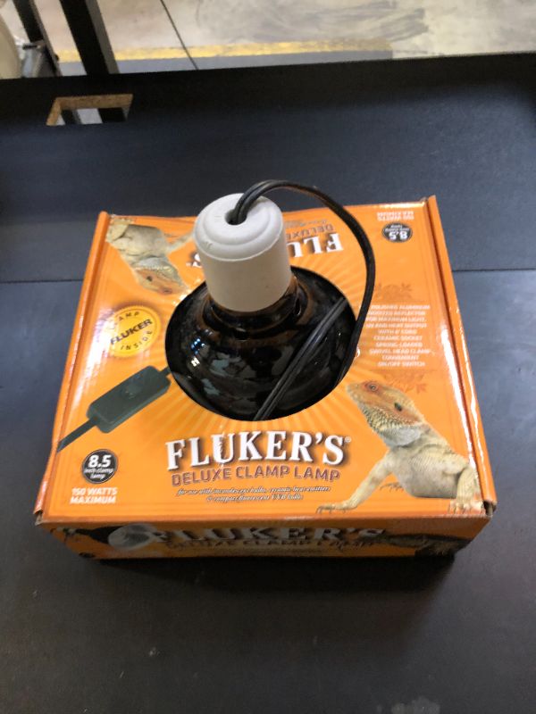 Photo 1 of Fluker's Repta-Clamp Lamp, Heavy Duty Clamp Light For Reptile Tanks and Terrariums, UL/CUL Approved, Great for Reptile Basking, 150-Watt Maximum with On/Off Switch, 8.5"