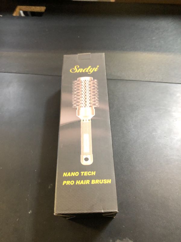 Photo 1 of Round Brush for Blow Drying, Nano Thermal Ceramic & Ionic Tech Hair Brush with Boar Bristles, Professional Round Barrel Brush for Styling, Curling & Straightening by Sndyi (2.9 Inch, Barrel 1.7 Inch)