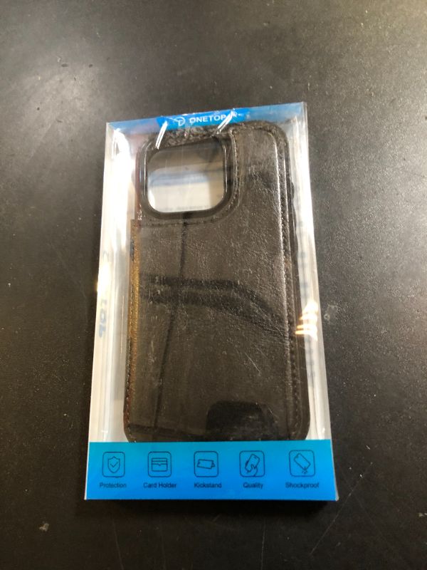 Photo 1 of Vinich for iPhone 16 Pro 6.3" Wallet Case with Card Holder, RFID Blocking Credit Slots Kickstand Shockproof Phone Cover for Women Men, Black