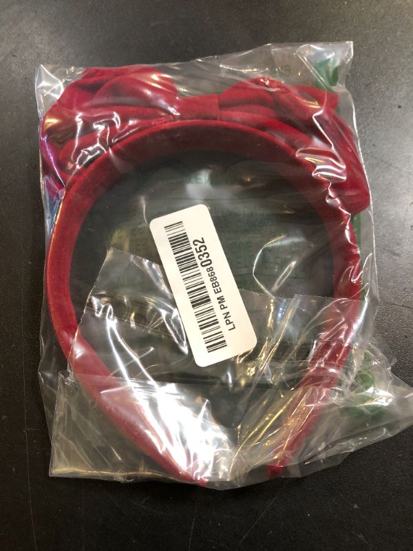 Photo 1 of YARIEW Red Velvet Bow Headband for Women & Girls, Big Red Bow, Party & Cosplay Hair Accessory