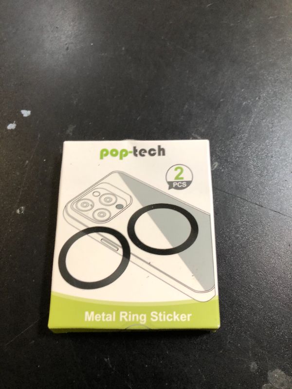 Photo 1 of pop-tech for Magsafe Ring Sticker 2 Pack Ultra-Thin(0.3mm): Mag Safe Adapter for Pop Magnetic Socket Wallet Phone Grip Car Mount - Universal Adhesive Metal Rings(NO Magnet) for iPhone Samsung Case