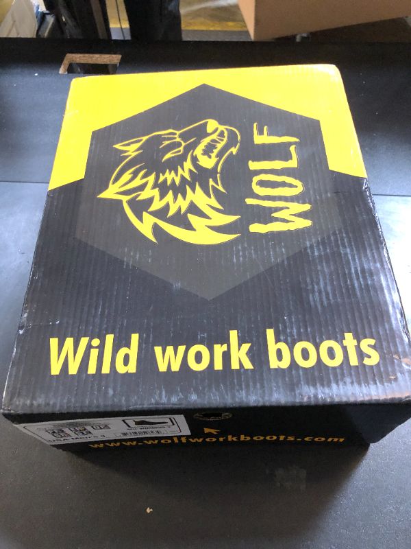 Photo 1 of WOLF Work Boot | 100% Genuine Upper Leather | Oil, Slip, Heat, Chemical, Impact, Puncture Resistant | Electrical Hazards | Non-Slip Rubber Sole | Steel Toe | Construction | Industrial PPE