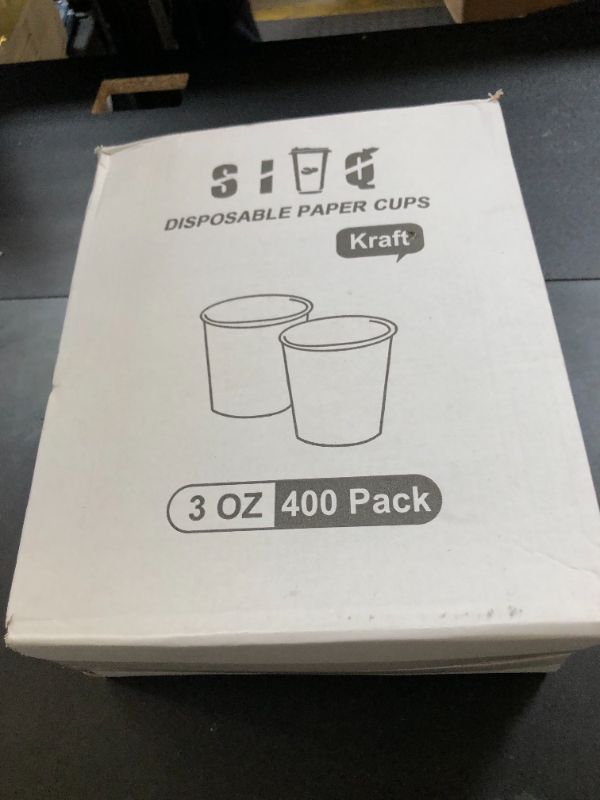 Photo 1 of SIUQ 400 Pack 3 oz Kraft Paper Cups, Disposable Bathroom Cups, Mini Mouthwash Cups, Hot/Cold Beverage Drinking Cup for Gargle Espresso Juice Medicine (Brown)