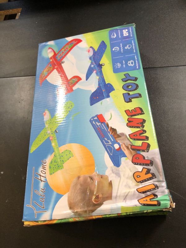 Photo 1 of Lulu Home 3 Packs Airplane Launcher Toys, 13.6" LED Foam Glider Catapult Planes with 2 Flight Modes for Boys and Girls, Toy Gift for 4 5 6 7 8 9 10 11 12 Year-Old Kids