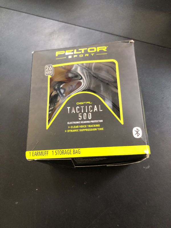 Photo 1 of Peltor Sport Tactical 500 Bluetooth Hearing Protection Ear Muffs, One-Size, 1 Pair of Ear Muffs