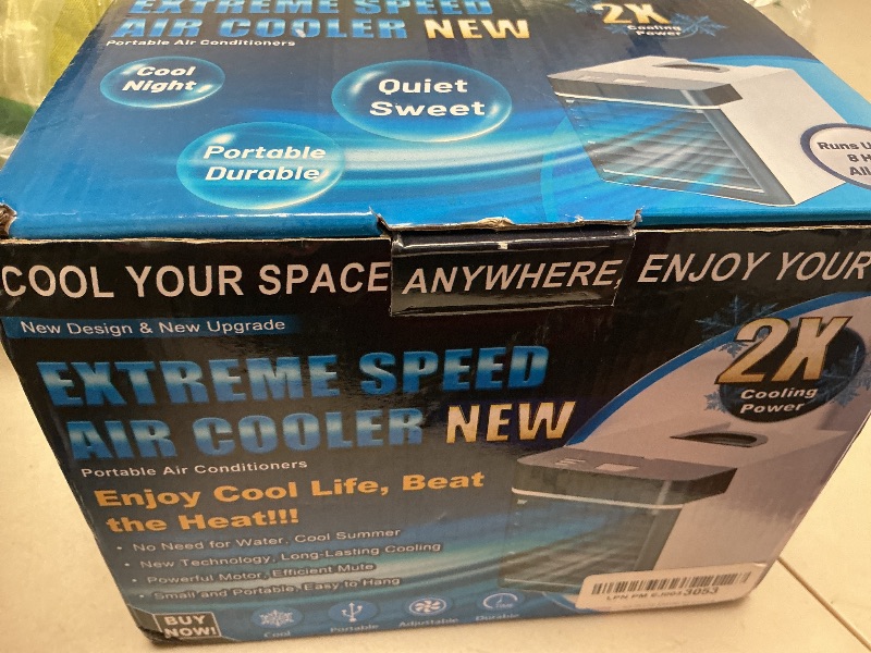 Photo 1 of Portable Air Conditioner with Upgraded Ice Cooling Technology Leak-Proof Mini Personal Air Cooler with 3 Speeds for Room Office Bedroom Tent