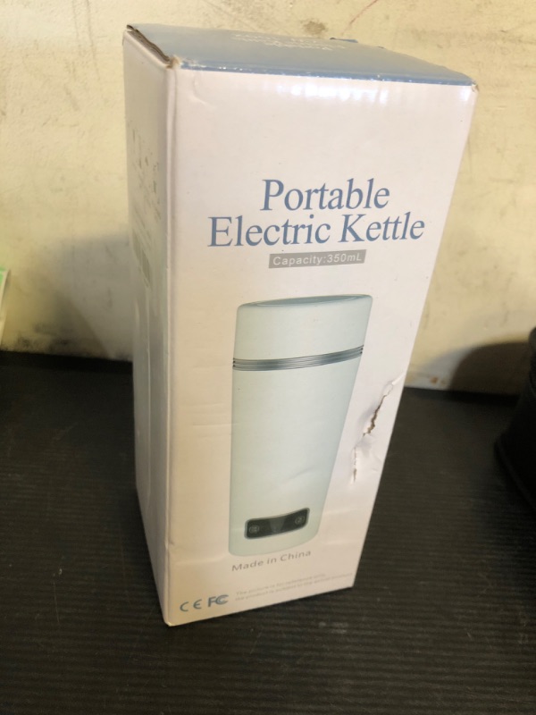Photo 1 of balbali Dual Voltage Travel Kettle 100-250V - 12oz Portable Water Boiler/Warmer/Heater for Boiling Water - 4 Preset Temperature Control Portable Tea Kettle Electric Travel - White