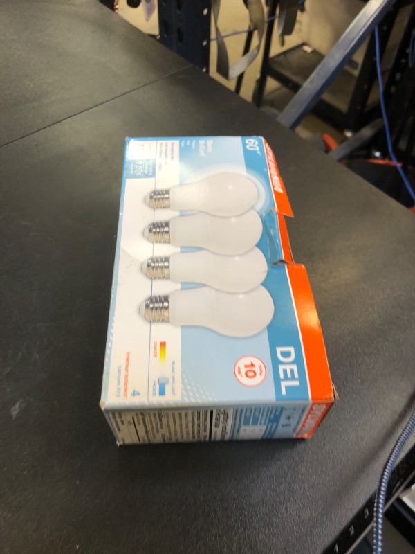 Photo 1 of SYLVANIA LED Light Bulb, 60W Equivalent A19, Efficient 8.5W, Medium Base, Frosted Finish, 800 Lumens, Bright White - 4 count (Pack of 1) (79704)
