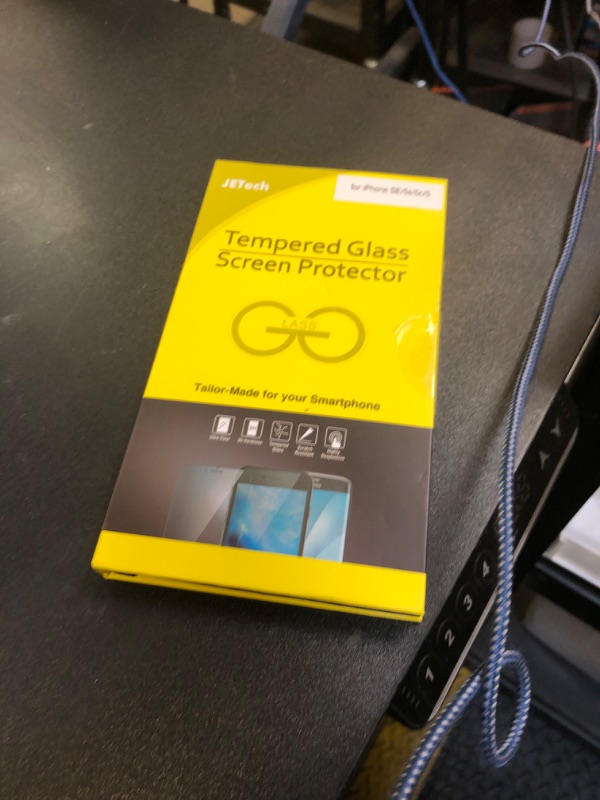 Photo 1 of JETech Screen Protector for iPhone 5s/5c/5/SE 2016 (Not for 2022/2020 Edition), Tempered Glass Film, 2-Pack