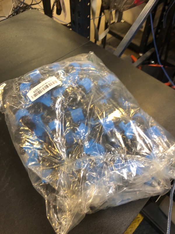 Photo 1 of 50 Pcs Drip Irrigation Connector Blue Drip Tape Coupling 5/8 Inch Universal Joint Drip Line Connectors Drip Irrigation Tools Fittings Compatible with Most 16-17 mm Drip Tube or Sprinkler System