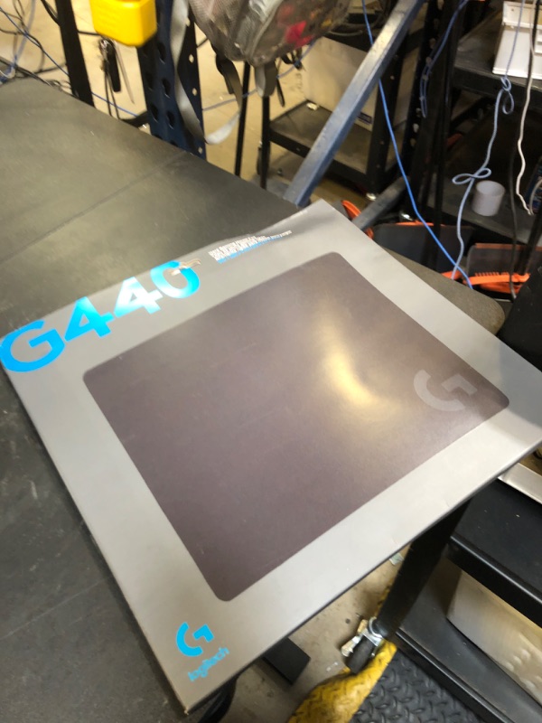 Photo 1 of Logitech G440 Hard Gaming Mouse Pad, Optimized for Gaming Sensors, Moderate Surface Friction, Non-Slip Mouse Mat - Black