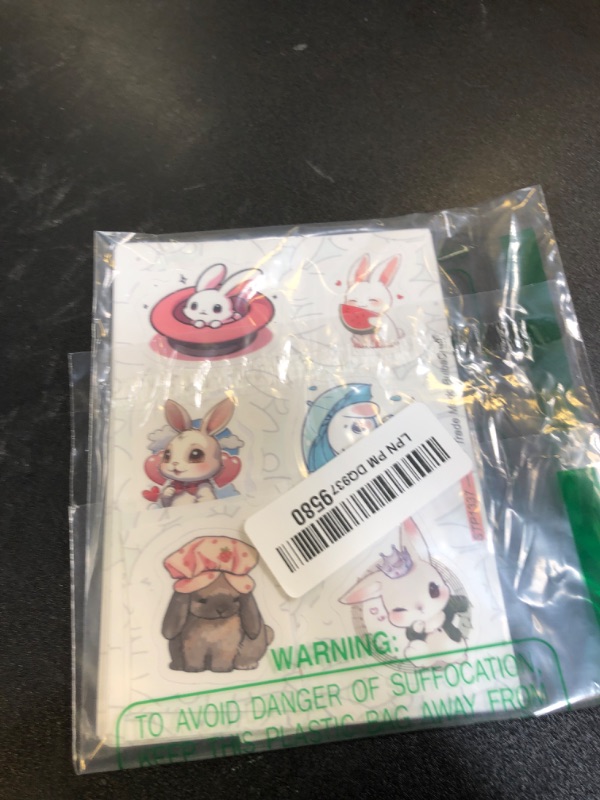 Photo 1 of BulbaCraft 00Pcs Bunny and Rabbit Stickers for Water Bottle and Laptop - Bunny Party Favors & Decorations, Waterproof Vinyl Decals, Cute Animal and Pet Stickers, Gifts for Women & Men