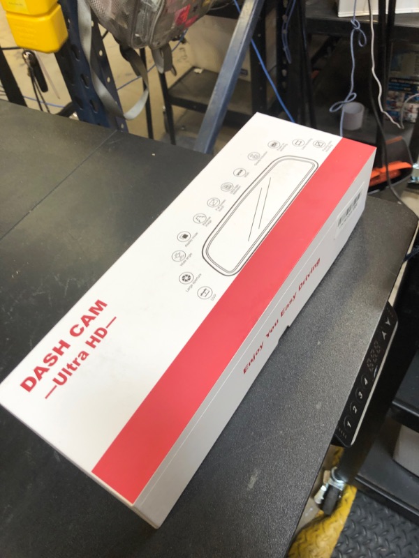 Photo 1 of 4K Mirror Dash Cam with IMX415, 12 Inch Smart Rear View Mirror Camera with WiFi, ADAS, BSD, GPS, G-Sensor, Full HD Touch Screen, APP Control, Night Vision, Parking Monitoring, Free 64GB Card