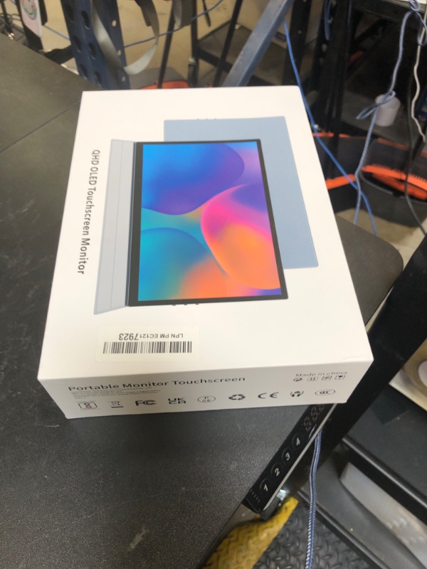 Photo 1 of 10.5" OLED Touchscreen Portable Monitor 2.5K 2560x1600, 100% NTSC, 54000:1 Contrast, Mini Second Touch Display with Protect Case & Speaker, USB-C, HDMI, Small Screen for Laptop Mini PC Phone, Silver