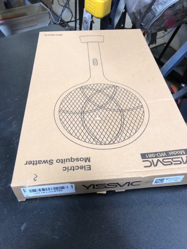 Photo 1 of YISSVIC Electric Fly Swatter 4000V Bug Zapper Racket Dual Modes Mosquito Killer with Purple Mosquito Light Rechargeable for Indoor Home Office Backyard Patio Camping