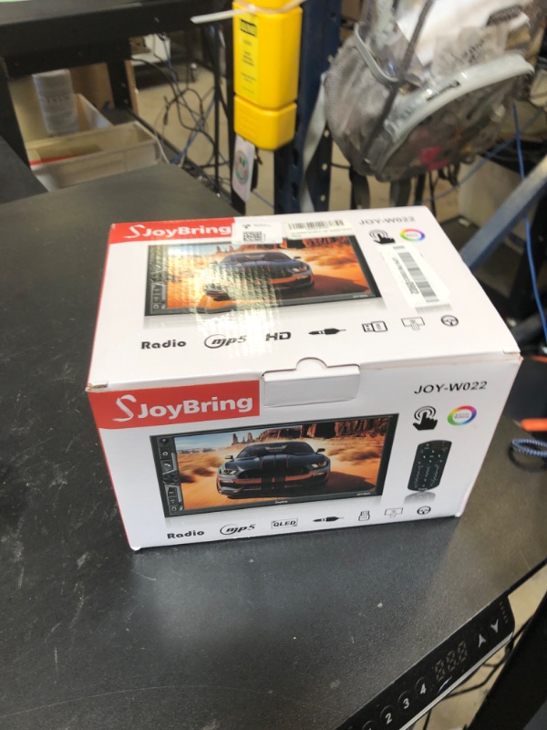 Photo 1 of SJoyBring 7" QLED Double Din Car Stereo - Wireless Apple CarPlay & Android Auto, 240W 4.2CHN, SWC, Bluetooth, FM/AM Car Radio, 2 Subwoofers Outputs, Backup Camera
