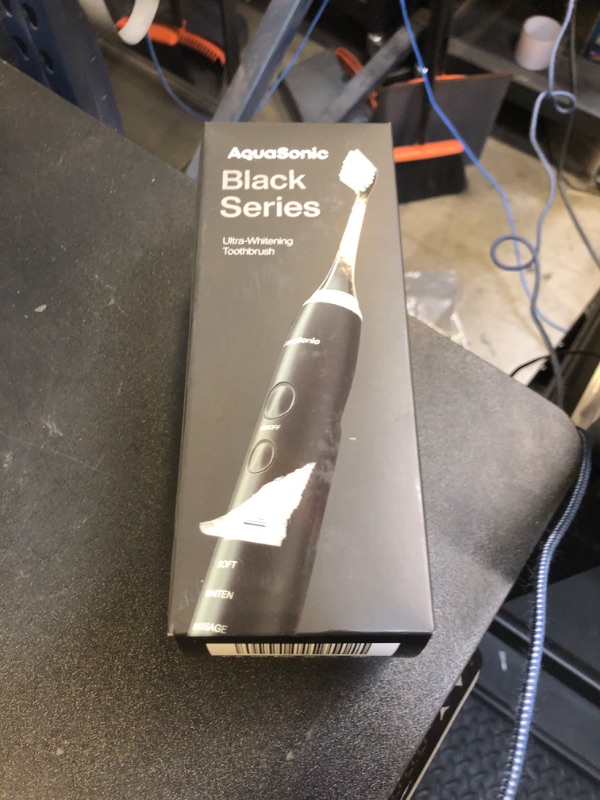 Photo 1 of Aquasonic Black Series Ultra Whitening Toothbrush – ADA Accepted Electric Toothbrush- 8 Brush Heads & Travel Case – 40,000 VPM Electric Motor & Wireless Charging - 4 Modes w Smart Timer