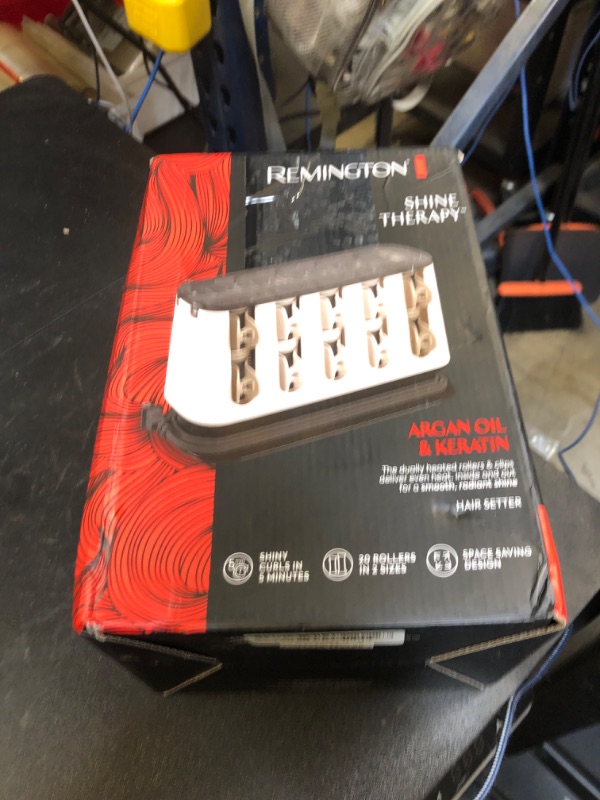 Photo 1 of Remington Shine Therapy Argan Oil & Keratin Treated Hot Rollers Set, Professional Hair Curlers for Setting All Hair Lengths from Short and Medium to Long