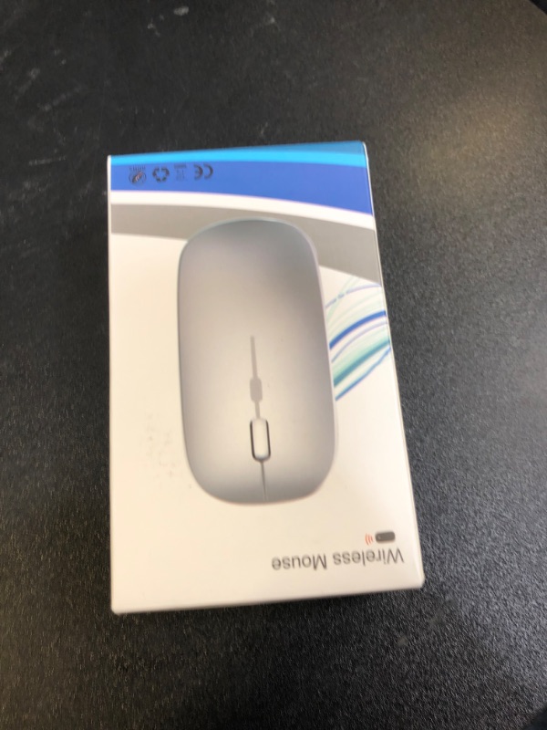 Photo 1 of AIKOKOK Wireless Bluetooth Mouse Rechargeable Laptop Mice with LED Use Portable(BT5.2 and USB 2.4G) Dual Mode Connection Silent Slim Computer Mouse for Laptop/iPad Tablet/Apple MacBook/PC(White)
