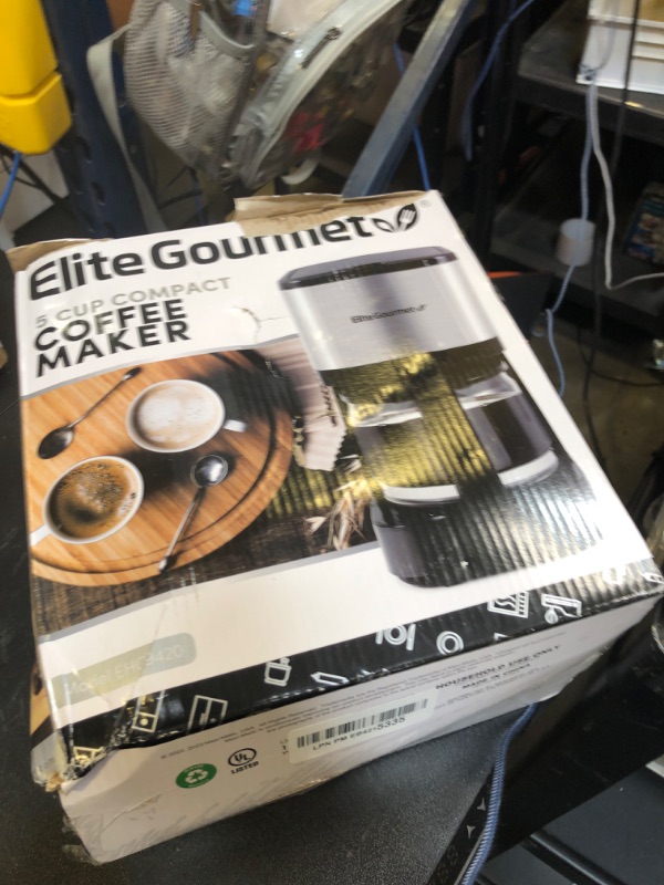 Photo 1 of Elite Gourmet EHC9420 Automatic 5-Cup Brew & Drip Coffee Maker with Pause N Serve Reusable Filter, On/Off Switch, Water Level Indicator