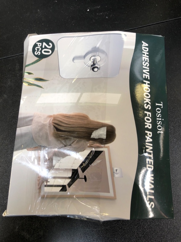 Photo 1 of Picture Hangers Without Nails, No Damage Picture Hooks, 20 Counts Adhesive Hooks on Kitchen,Bathroom,Bedroom and Office, 13 lbs Load max